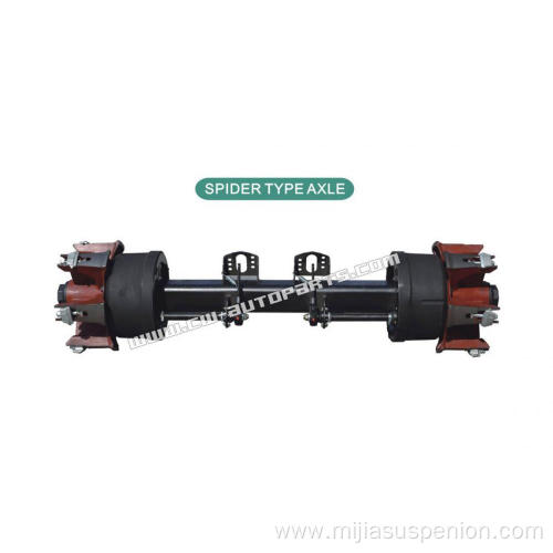 Six spider hub bogie axle